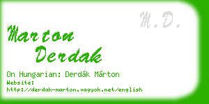 marton derdak business card